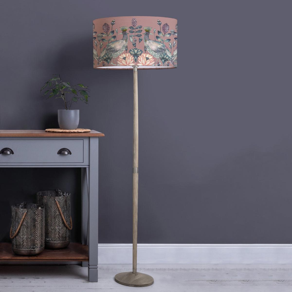 Solensis Floor Lamp with Ahura Shade Ahura Mauve Purple – image 1