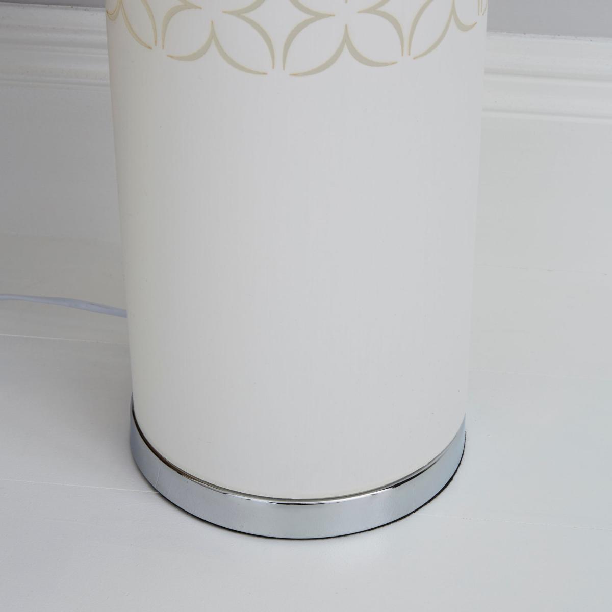 Geo Flower Cut Out White Floor Lamp White – image 3