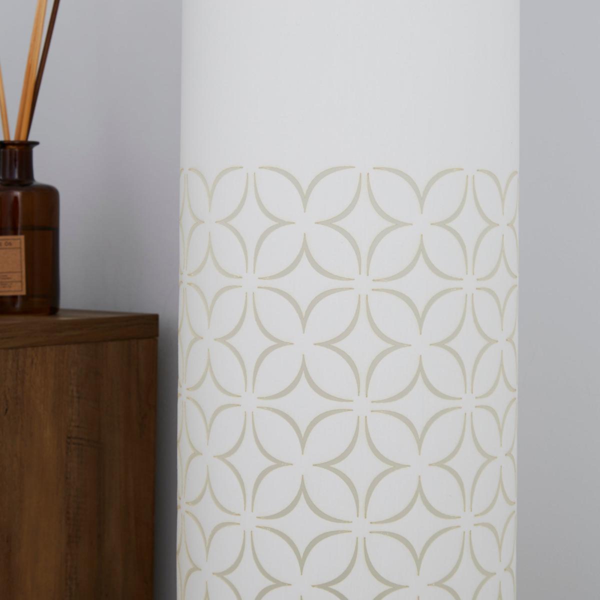 Geo Flower Cut Out White Floor Lamp White – image 4