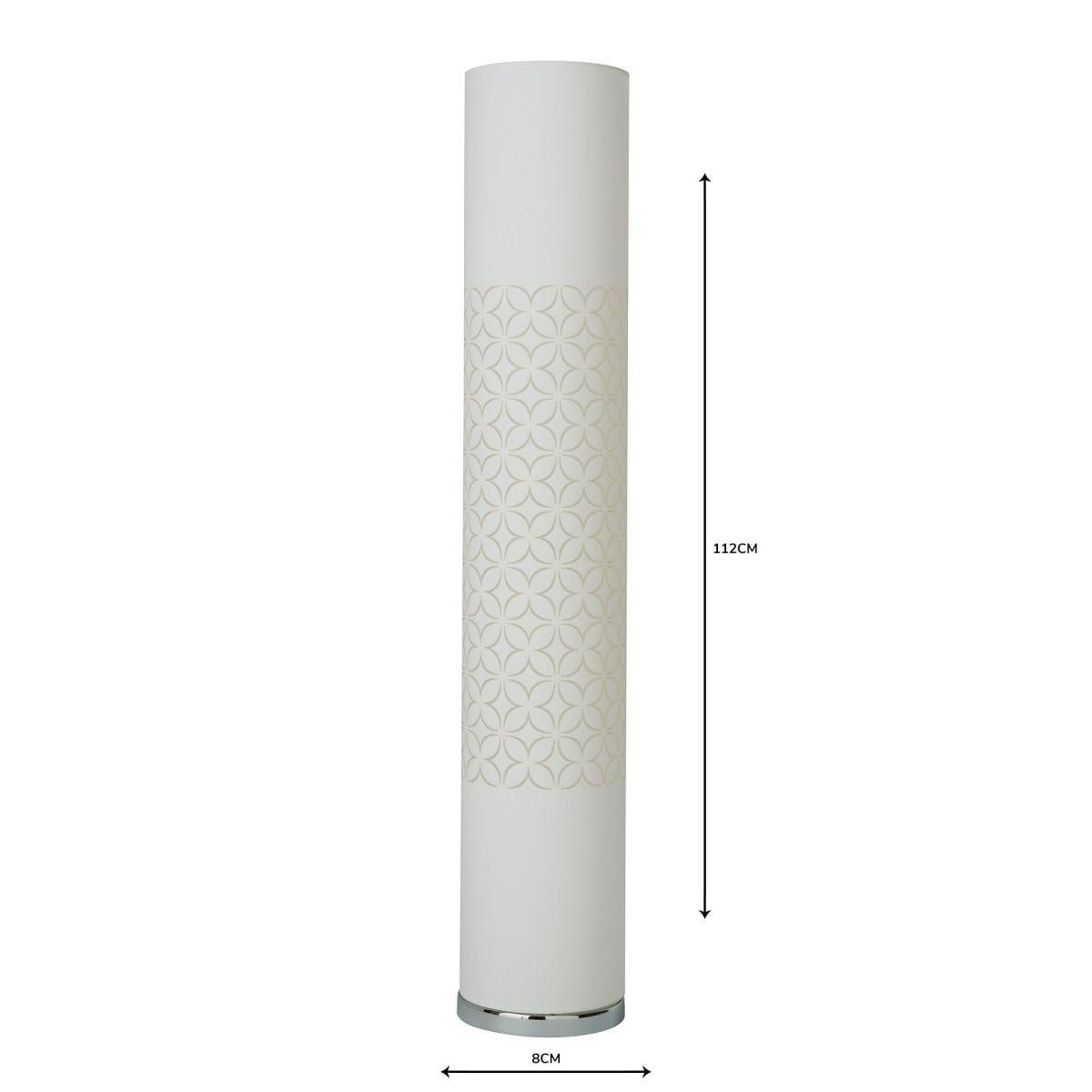 Geo Flower Cut Out White Floor Lamp White – image 5