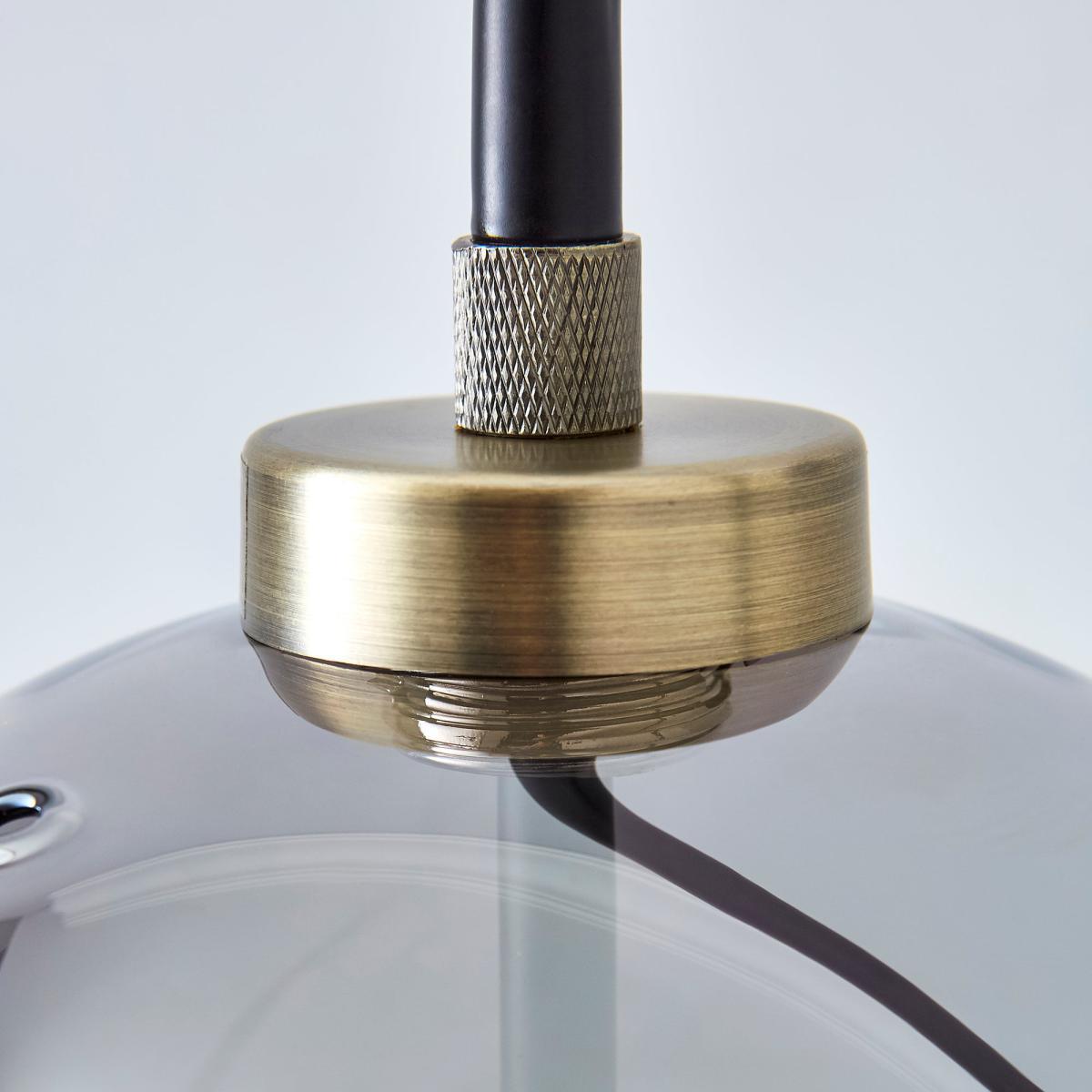 Tanner Black and Glass Floor Lamp Black – image 4