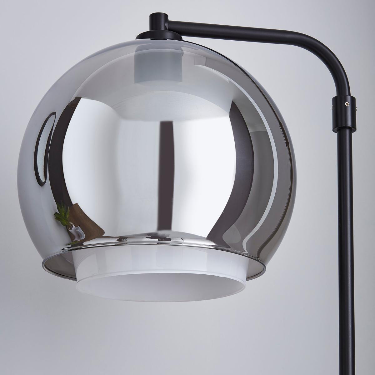 Elements Ramona Double Layered Glass Floor Lamp Black – image 3