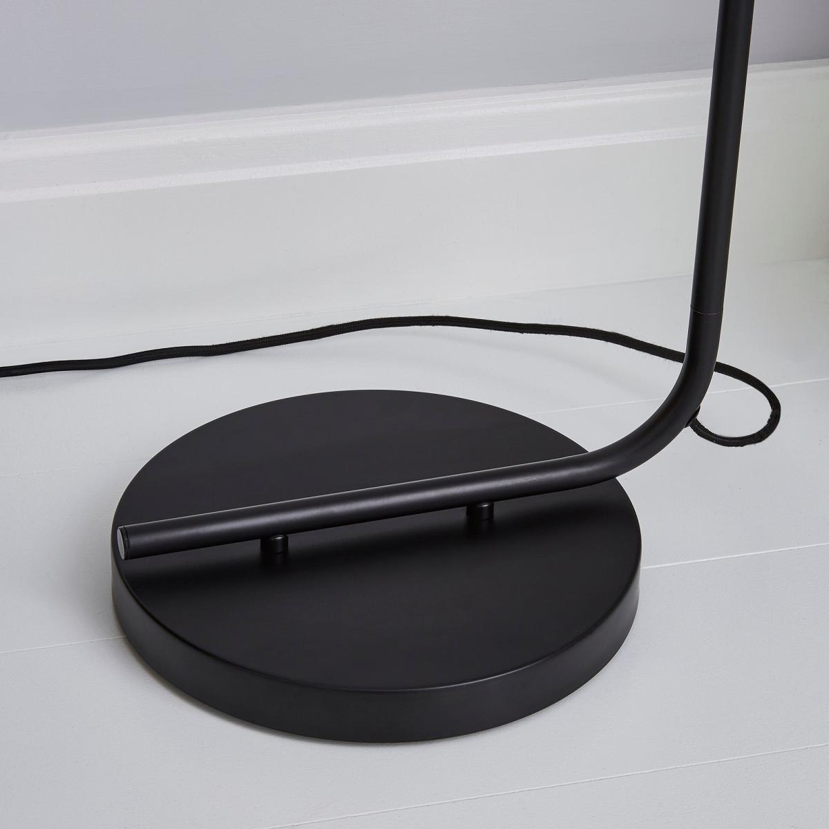 Elements Ramona Double Layered Glass Floor Lamp Black – image 4