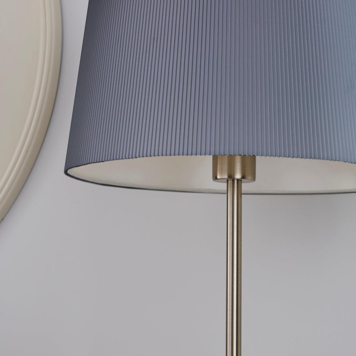 Tula Micro Pleat Grey Shade Floor Lamp Grey – image 3