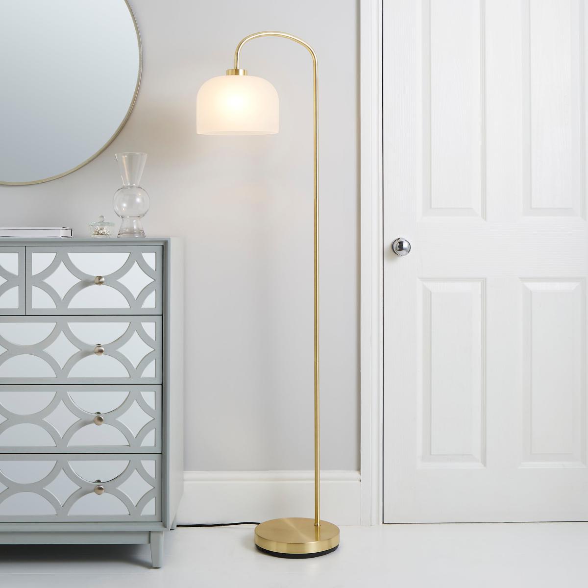Palazzo Gold Effect Floor Lamp Gold – image 1