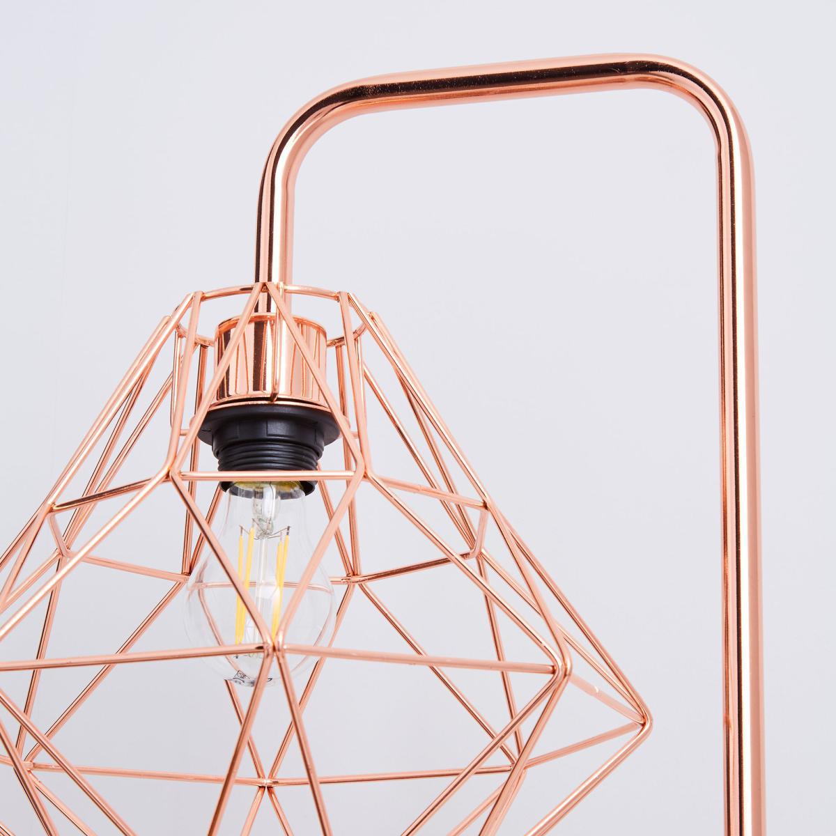 Bremen Copper Floor Lamp Pink and Brown – image 2