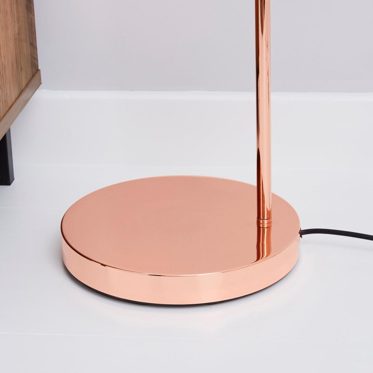 Bremen Copper Floor Lamp Pink and Brown – image 3