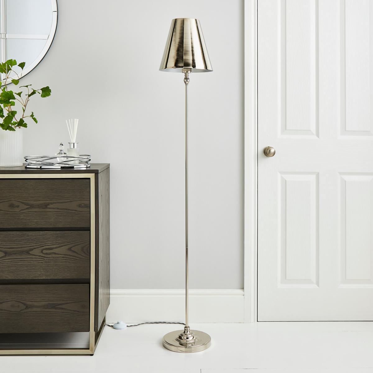 Dorma Bedford Polished Nickel Floor Lamp Nickel – image 2