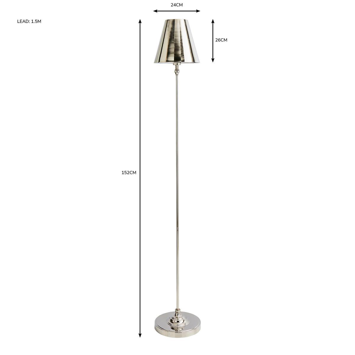 Dorma Bedford Polished Nickel Floor Lamp Nickel – image 7