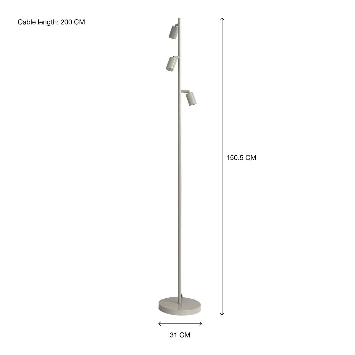 Koppla 3 Light Floor Lamp Grey – image 7