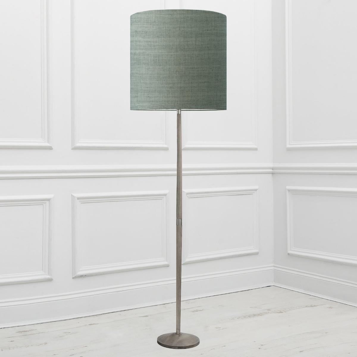 Solensis Floor Lamp with Textured Shade Textured Anna Frost Grey – image 2