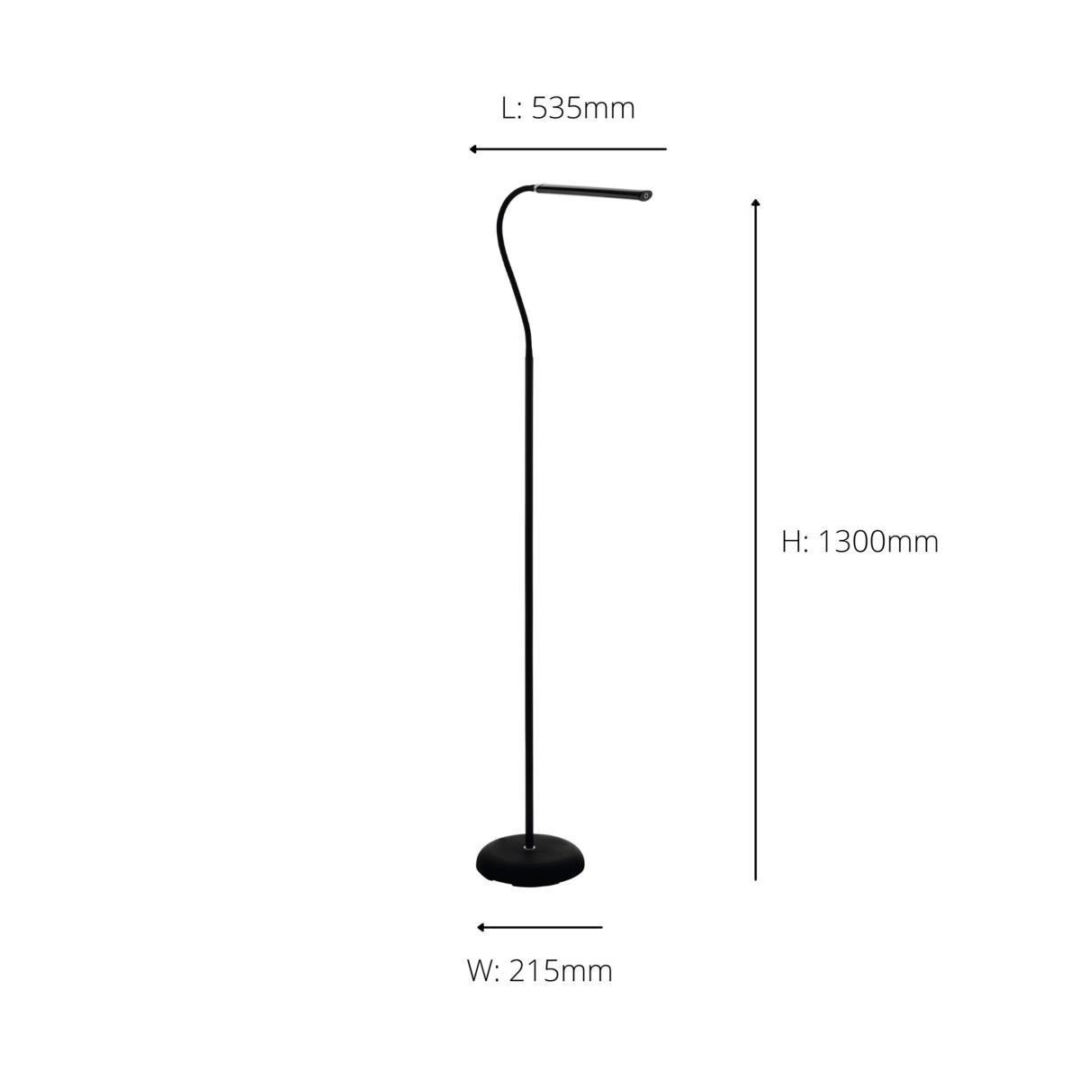EGLO Laroa LED Touch Floor Lamp Black – image 3
