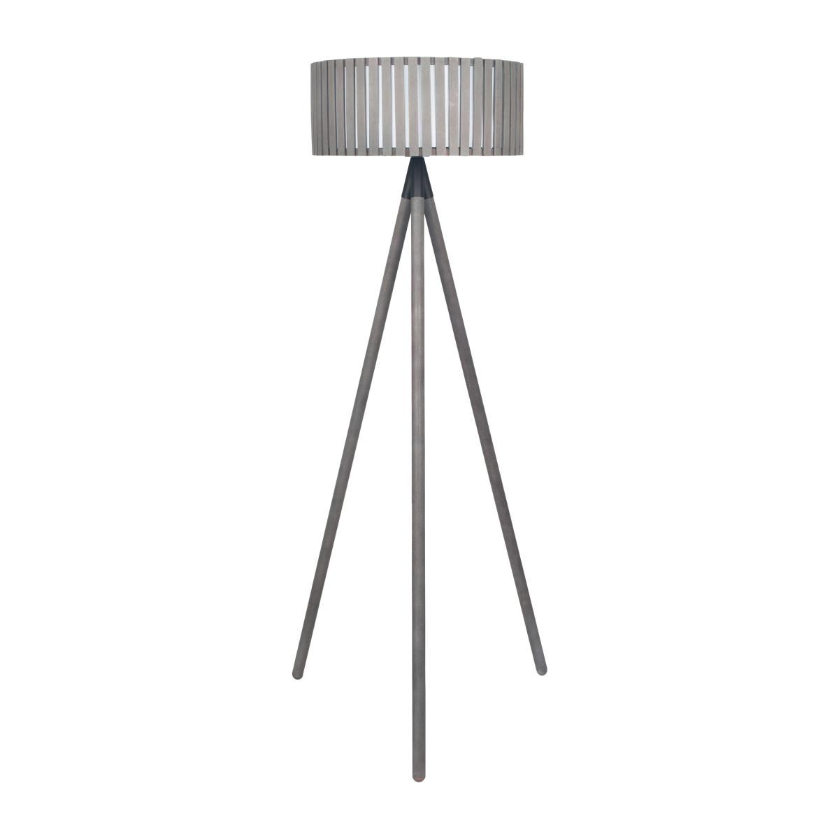 Rabanne Wooden Slat Tripod Floor Lamp Grey – image 3