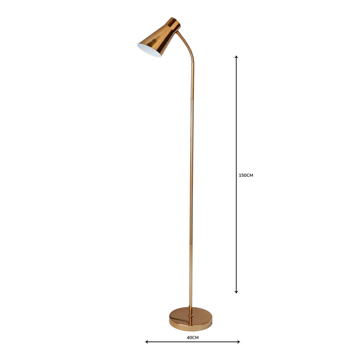 Kurtis Gold Floor Lamp Gold – image 6