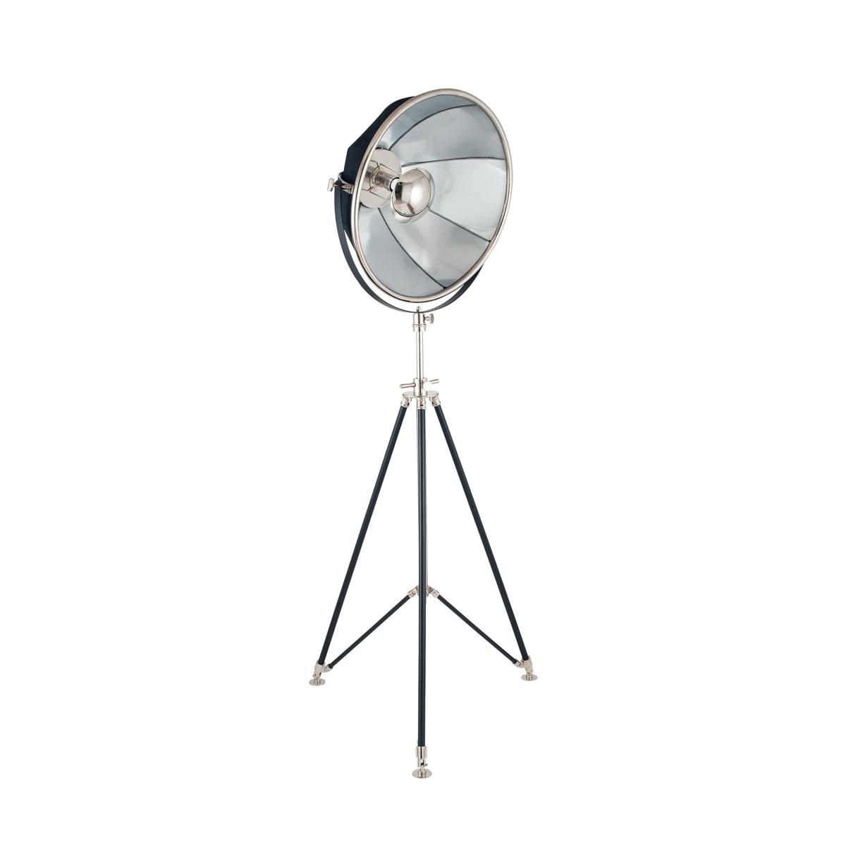 Elstree Metal Tripod Floor Lamp Silver – image 2