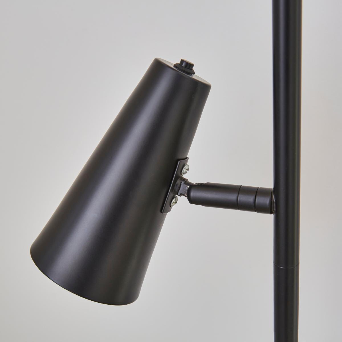 Heidi Industrial 2 Light Metal Floor Lamp Black – image 4