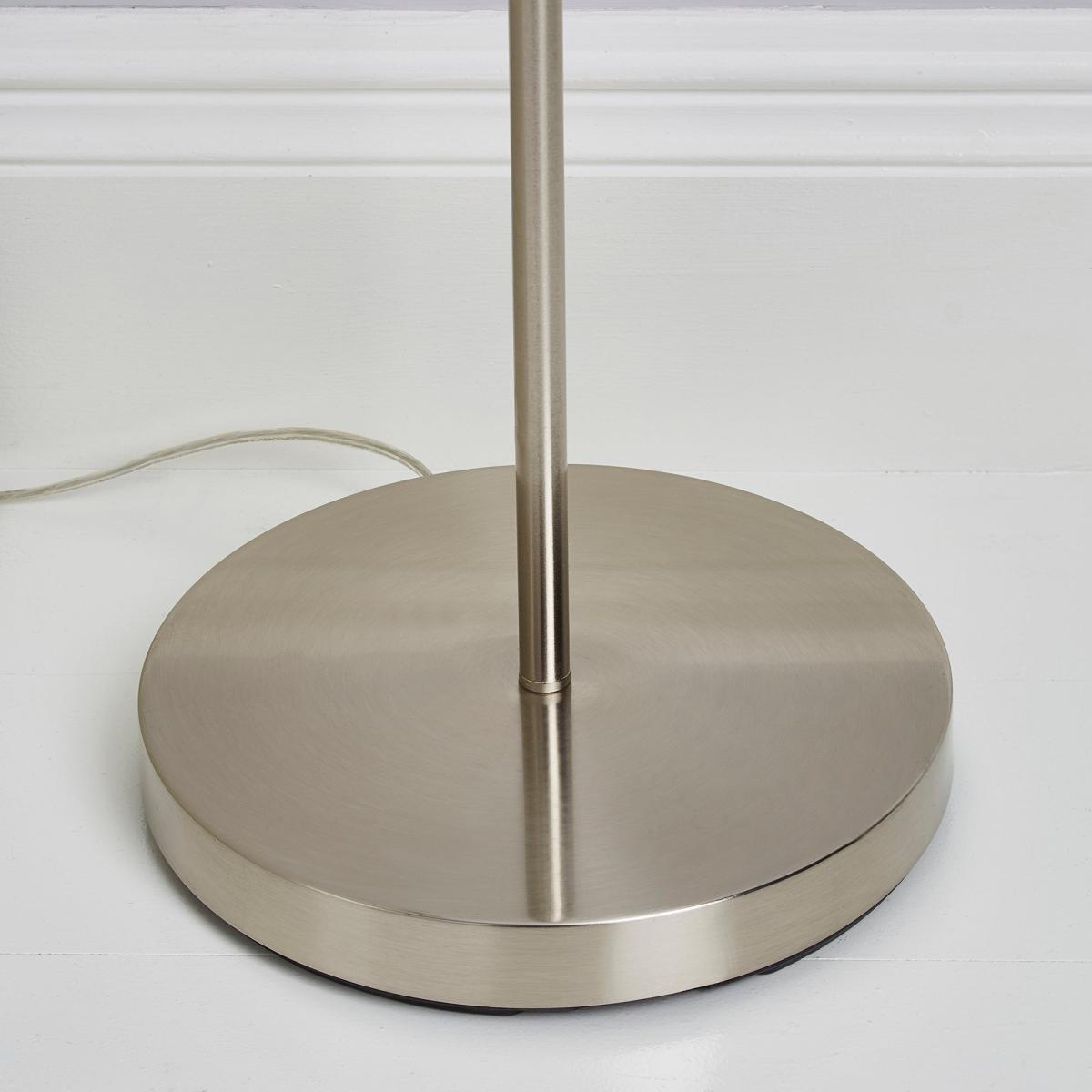 Hurricane Satin Nickel Floor Lamp Silver and Brown – image 4