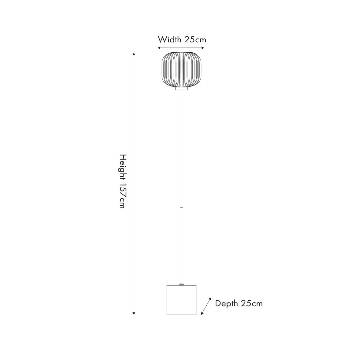 Bella Squoval Floor Lamp Gold – image 5