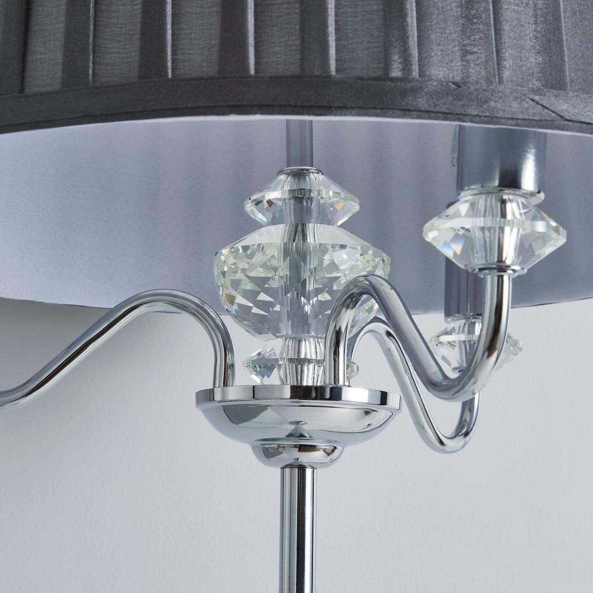 Dorma Genevieve 3 Light Floor Lamp Chrome – image 3