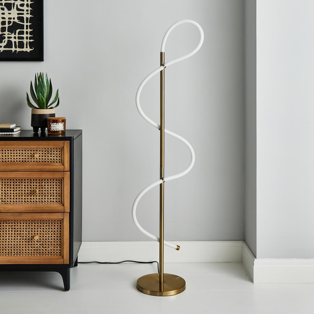 Flexi Integrated LED Dimmable Floor Lamp Gold – image 2