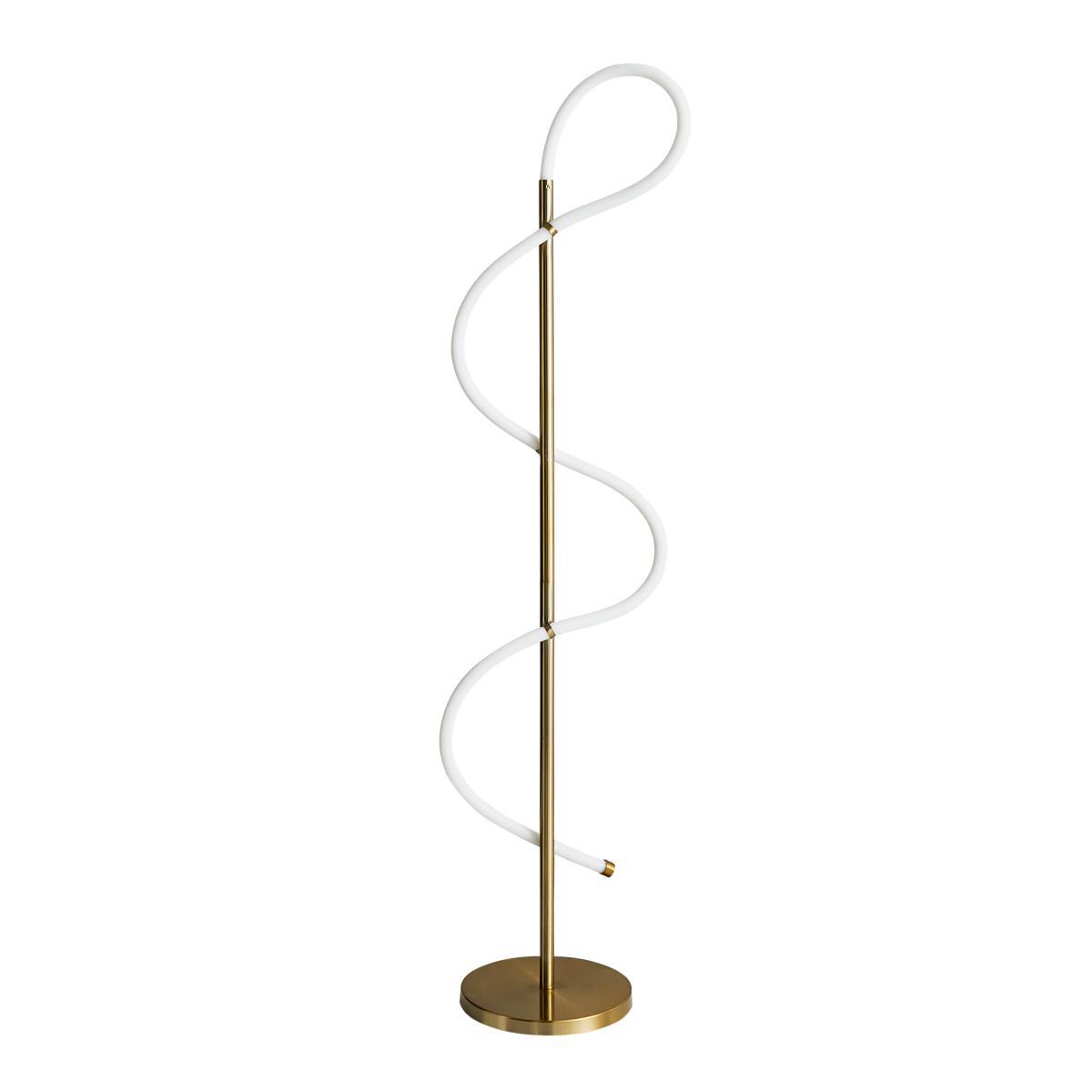 Flexi Integrated LED Dimmable Floor Lamp Gold – image 5