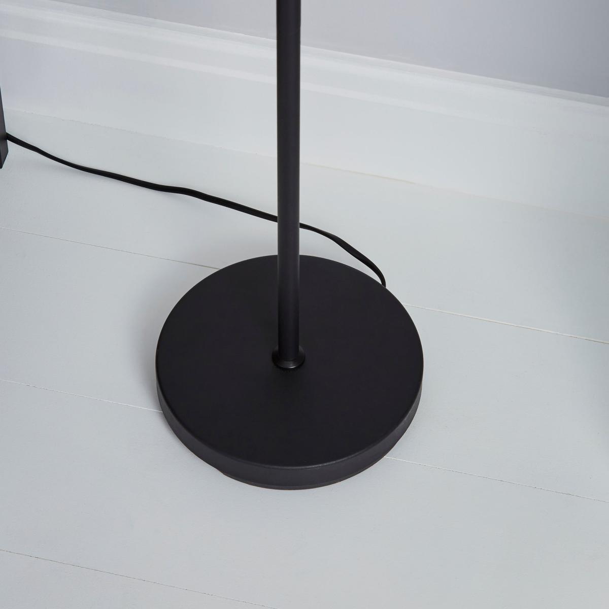 Milas 3 Light Black Industrial Floor Lamp Black – image 4
