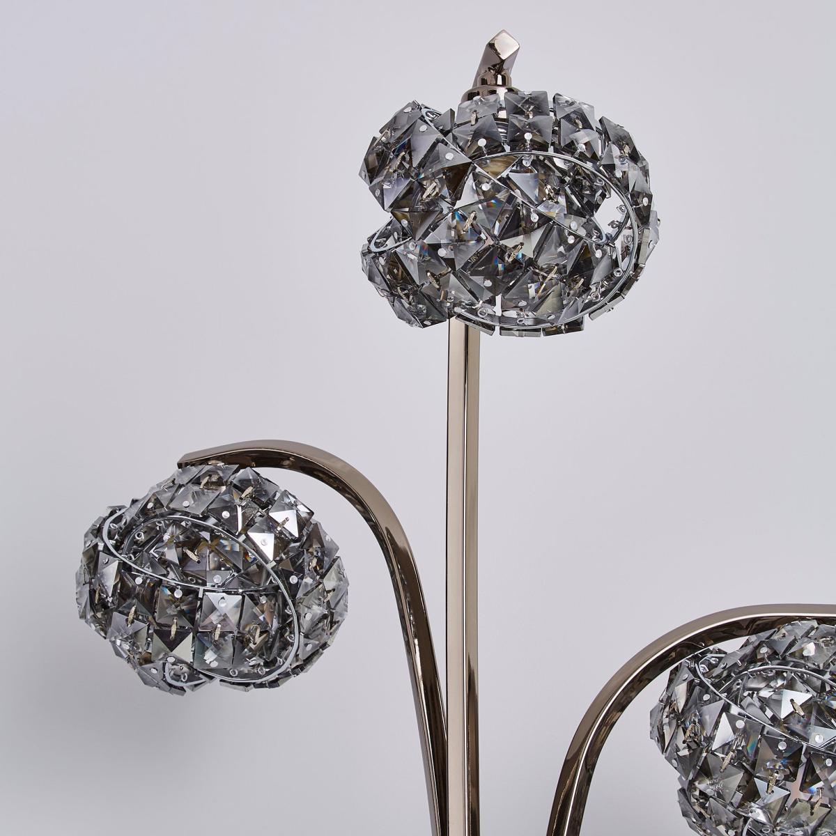 Cecilie Smoked Crystal Floor Lamp Dark Chrome Chrome – image 3