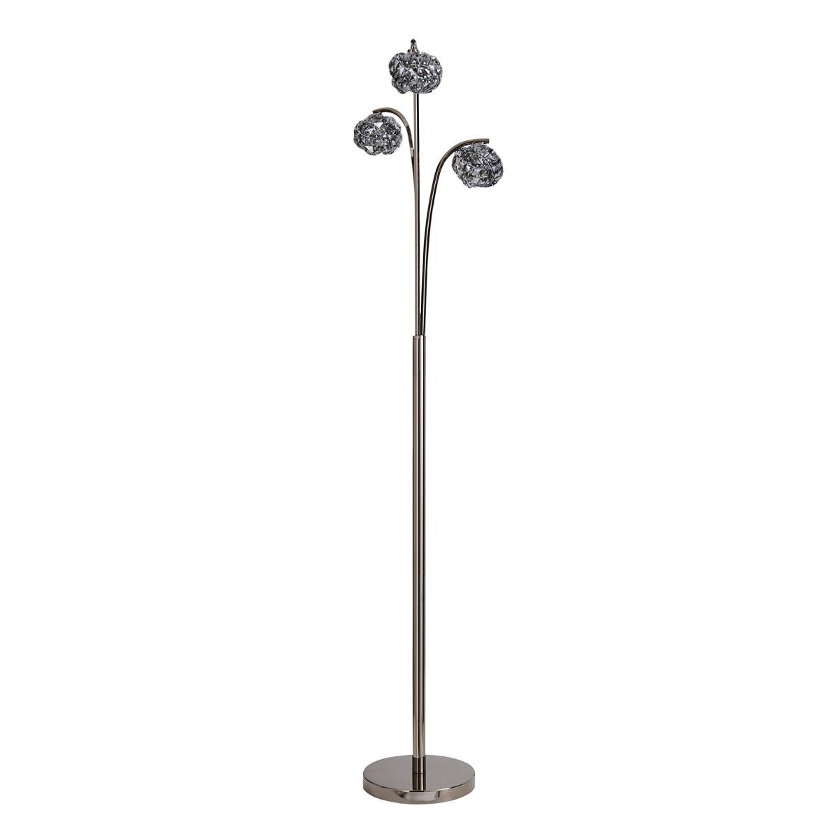 Cecilie Smoked Crystal Floor Lamp Dark Chrome Chrome – image 5