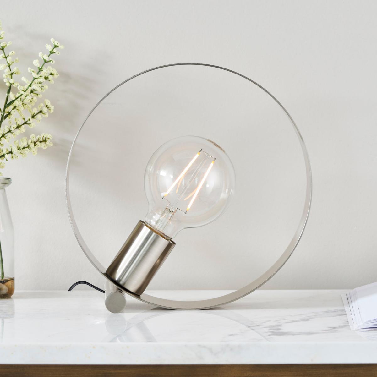 Vogue Circ Table Lamp Nickel – image 3