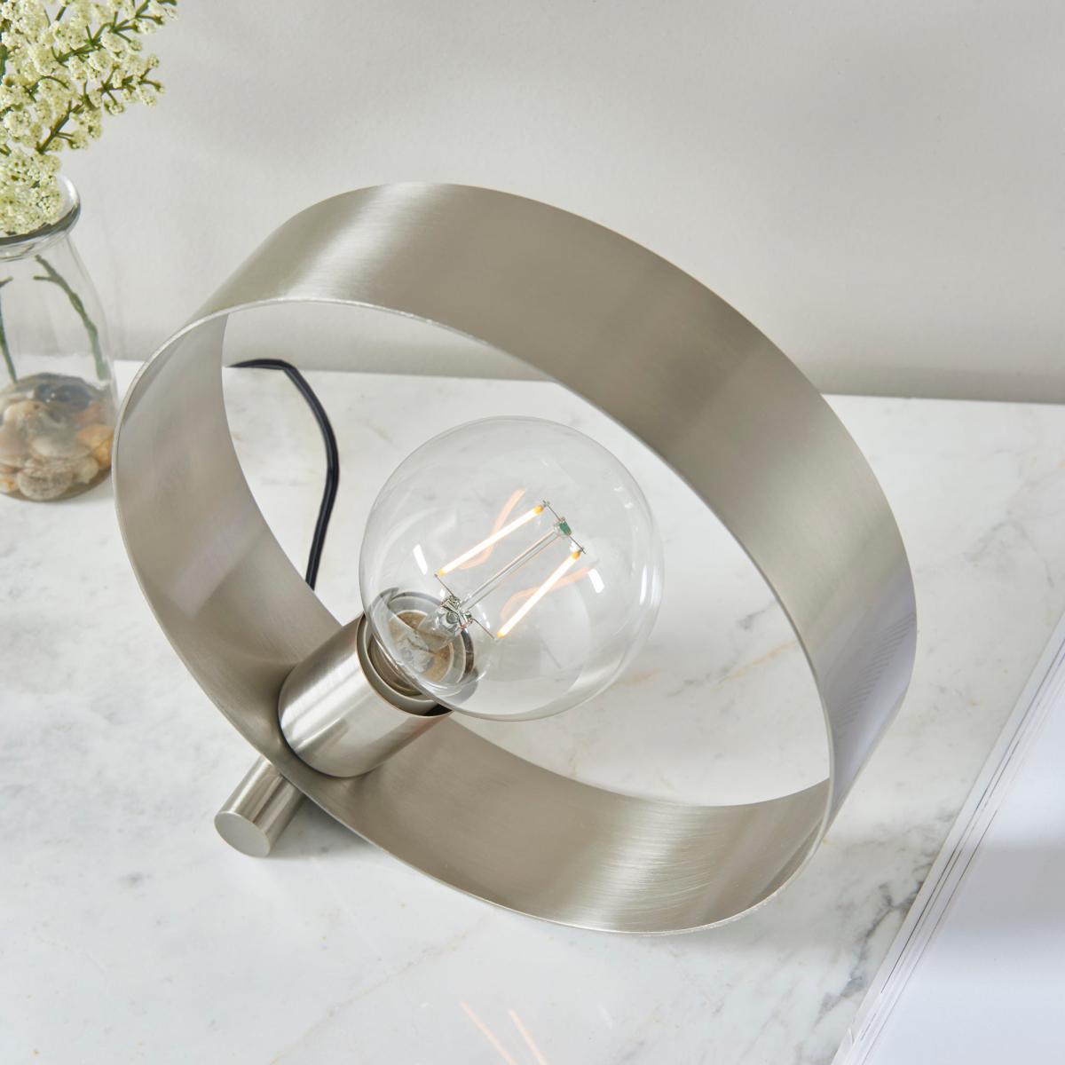 Vogue Circ Table Lamp Nickel – image 4