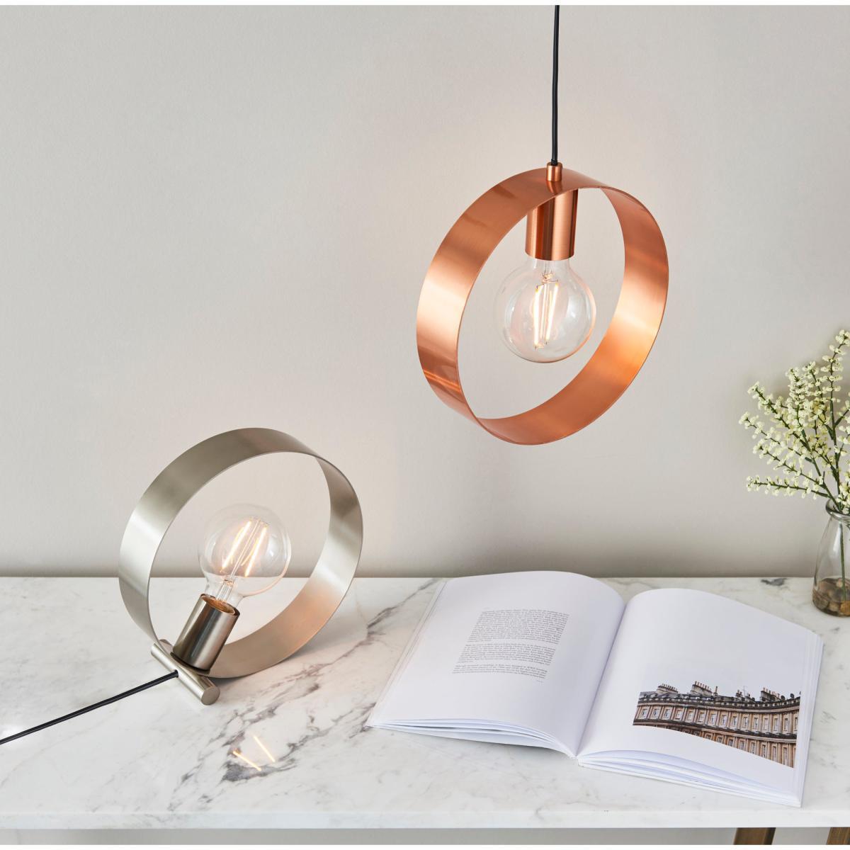 Vogue Circ Table Lamp Nickel – image 7