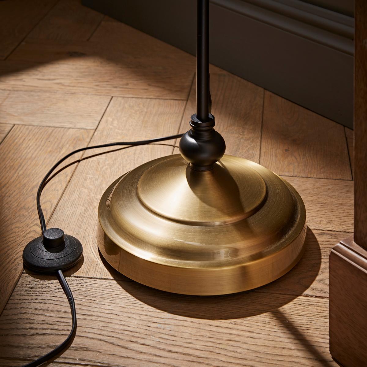 Natural History Museum Banker Floor Lamp Antique Brass – image 3