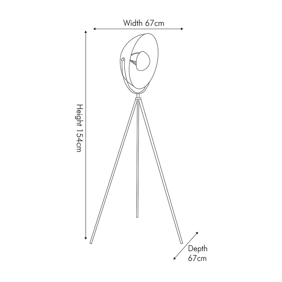 Sona Diffused Tripod Floor Lamp Black – image 6