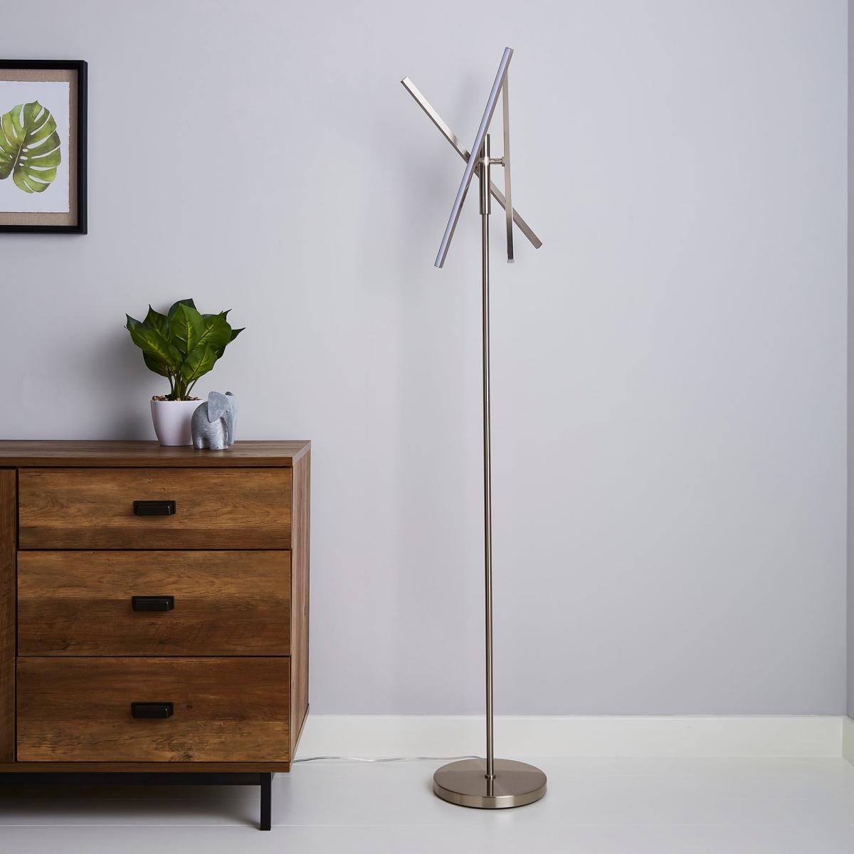 Talis Integrated LED Touch Dimmable Floor Lamp Brown – image 2
