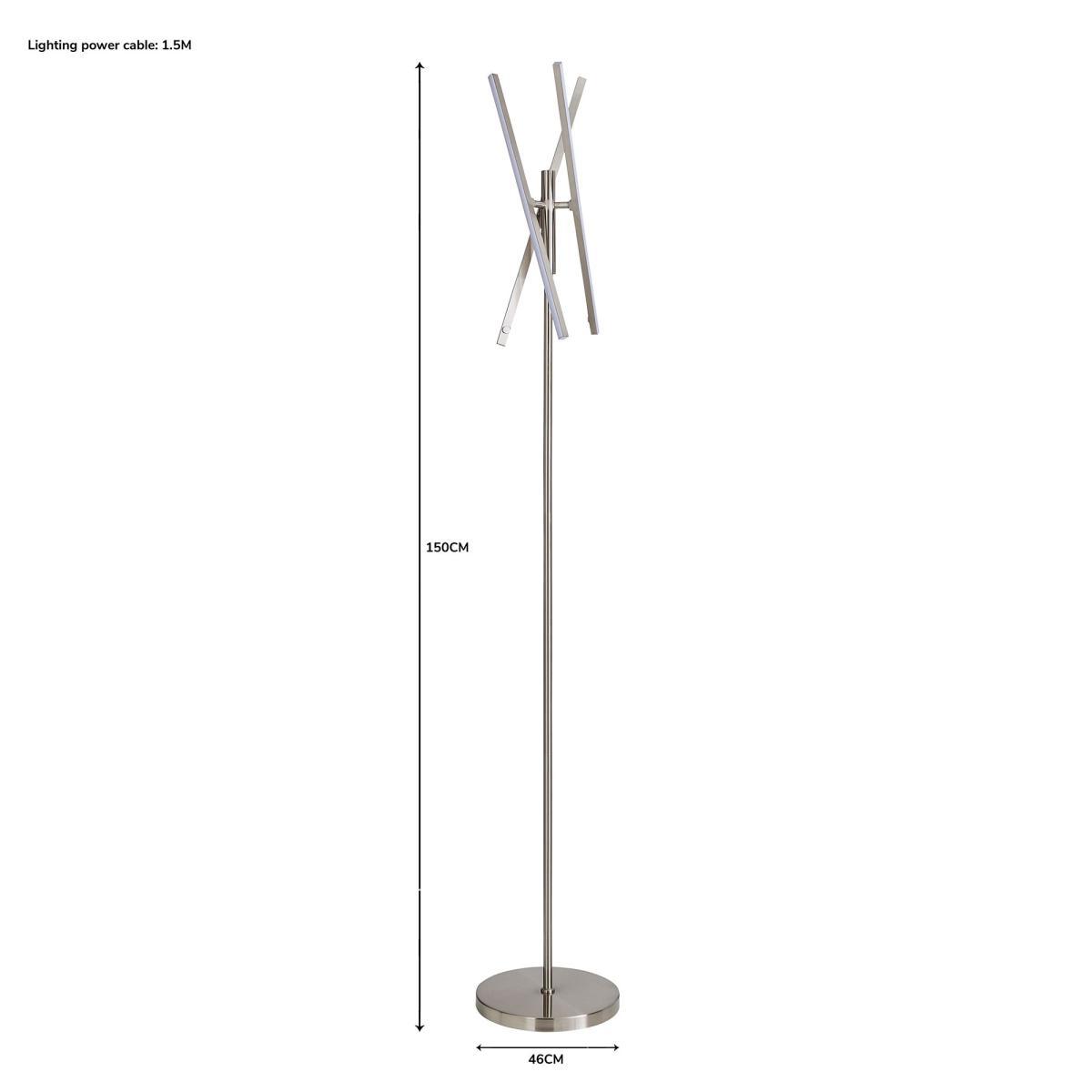 Talis Integrated LED Touch Dimmable Floor Lamp Brown – image 7