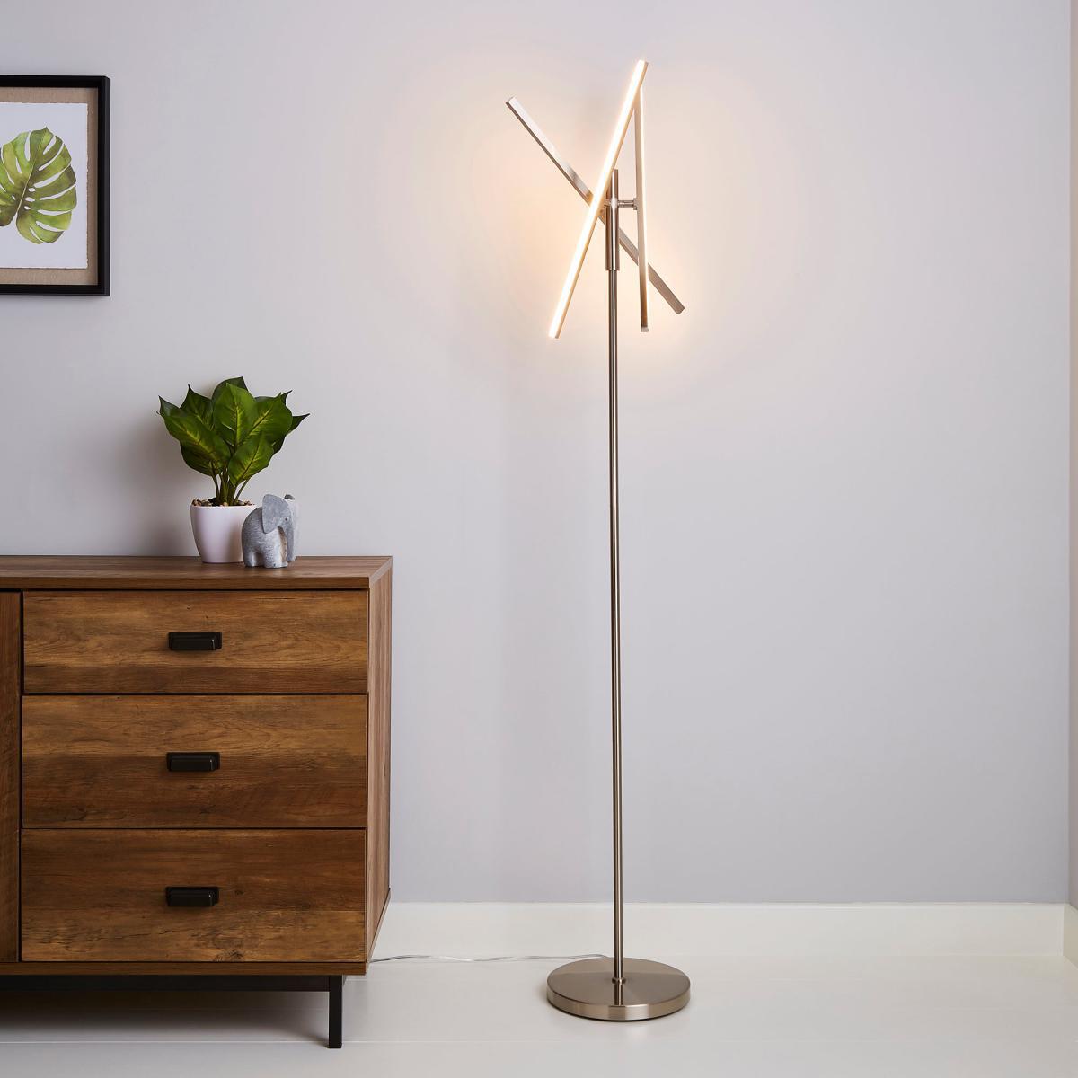 Talis Integrated LED Touch Dimmable Floor Lamp Brown – image 1
