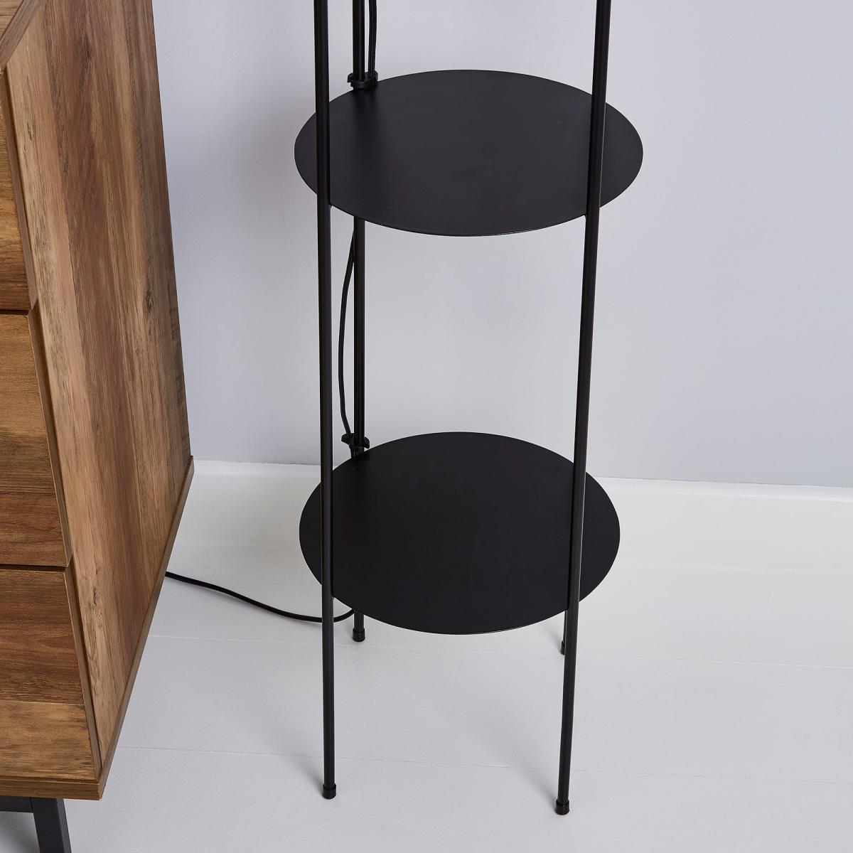Dayo Shelved Floor Lamp Black – image 4