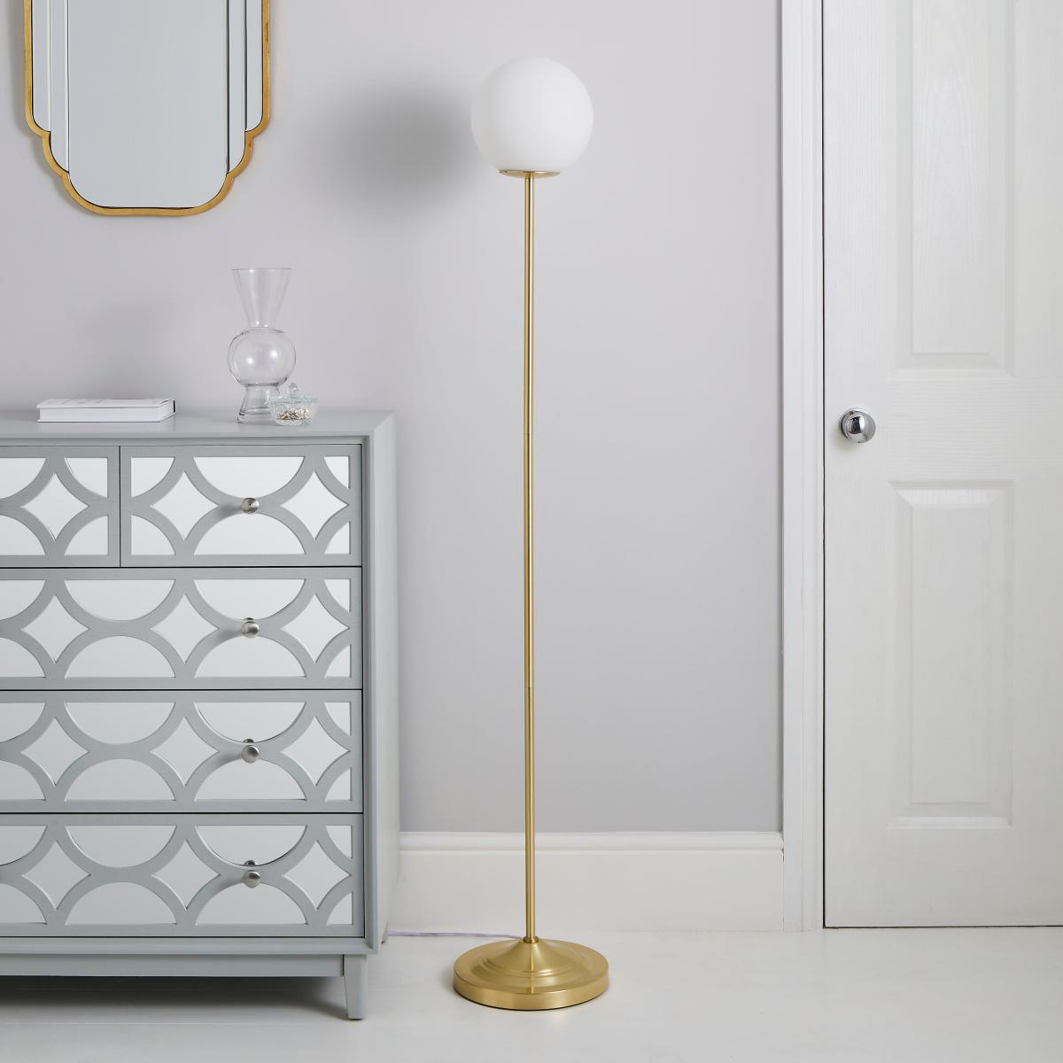 Gigi 1 Light Floor Lamp Gold – image 2
