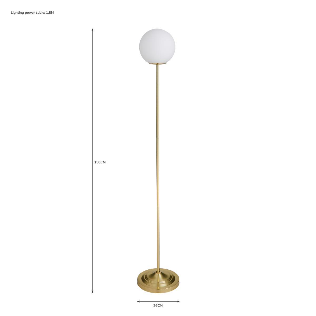 Gigi 1 Light Floor Lamp Gold – image 5