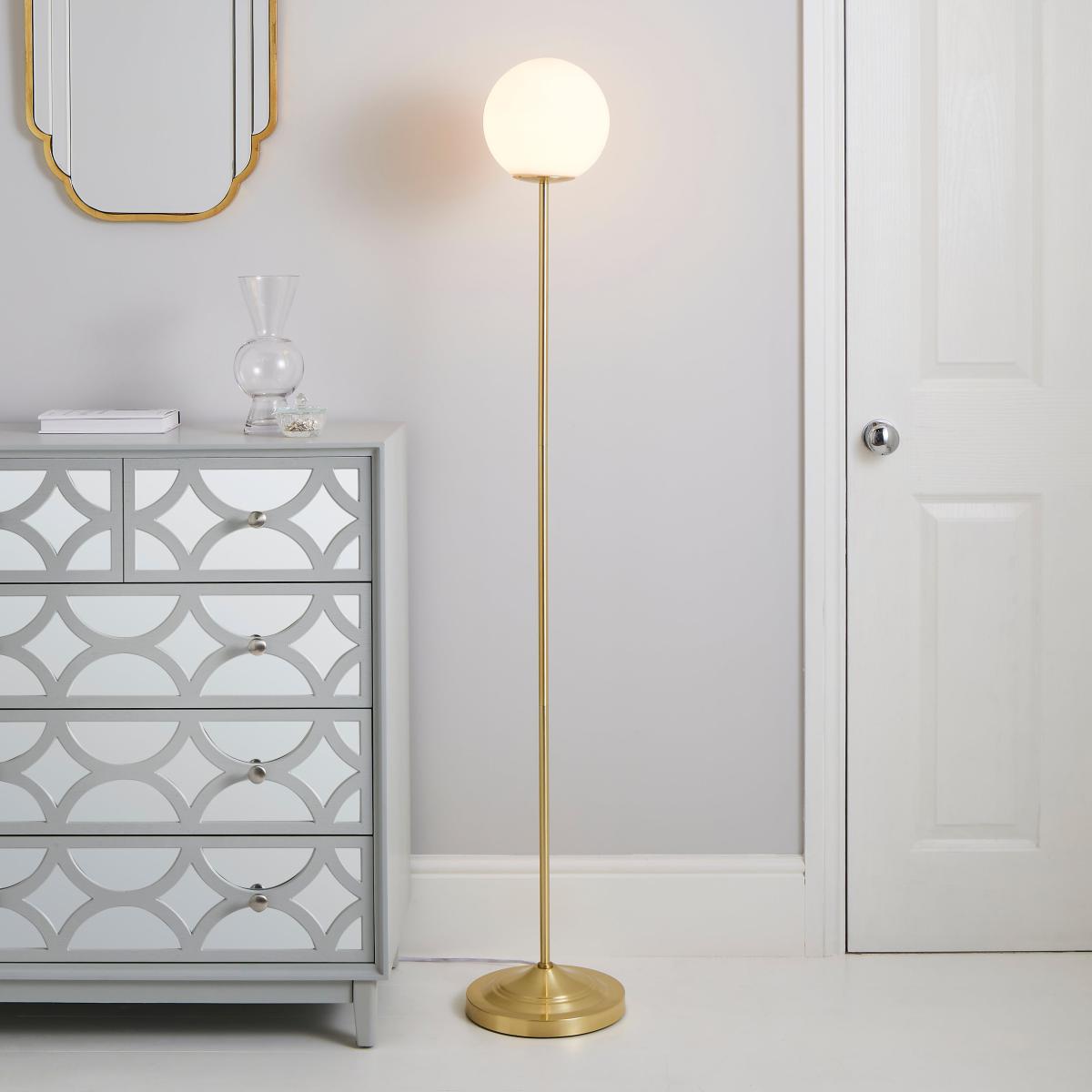 Gigi 1 Light Floor Lamp Gold – image 1