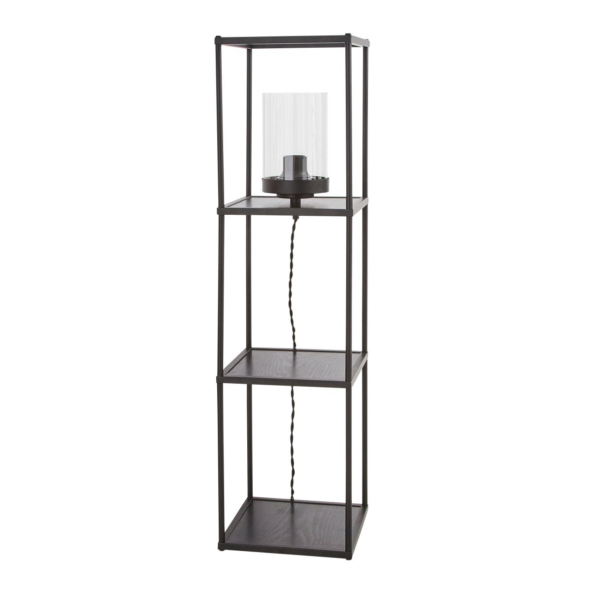 Cole Midi Shelved Floor Lamp Black Black – image 5