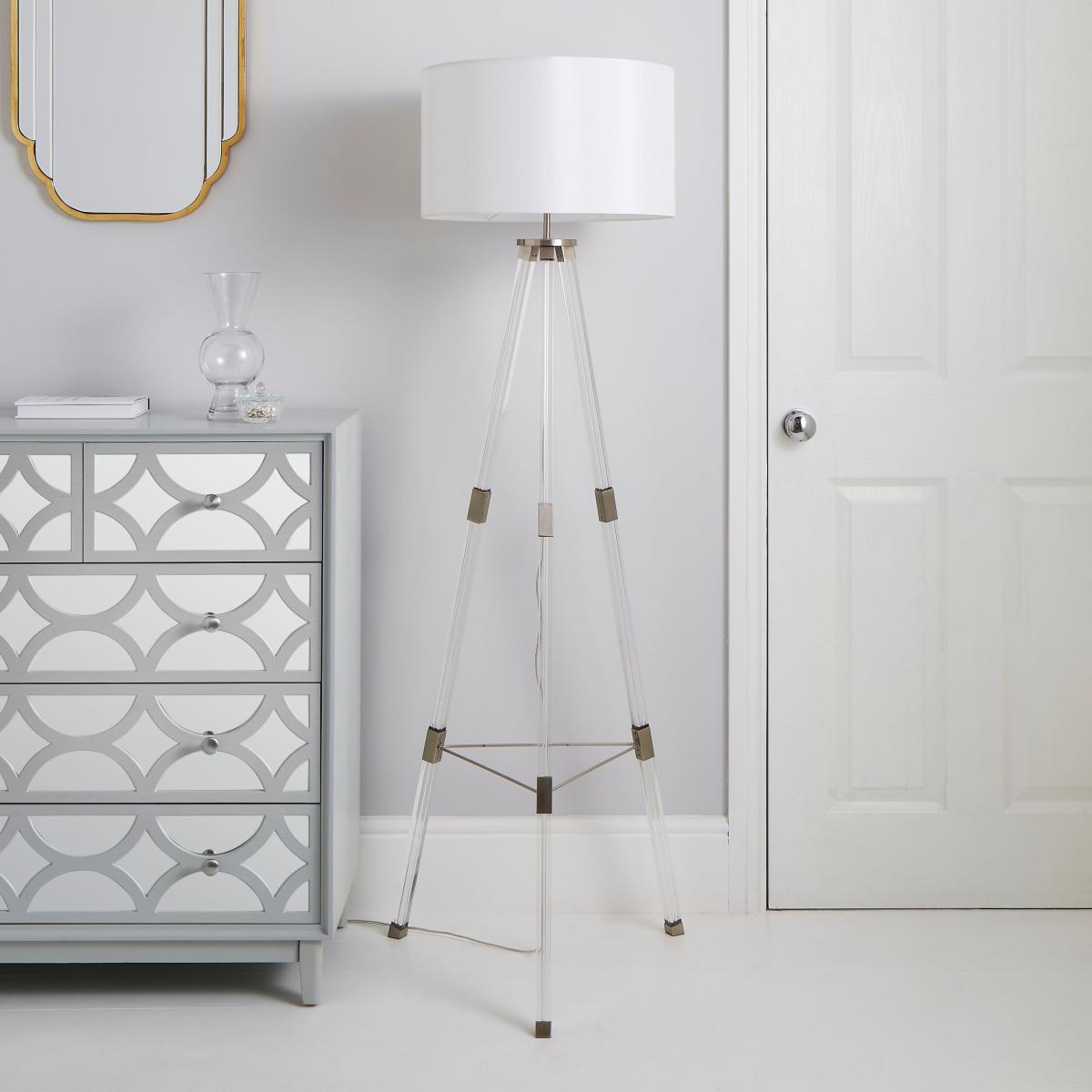 Hotel Finley Tripod Floor Lamp Silver – image 2