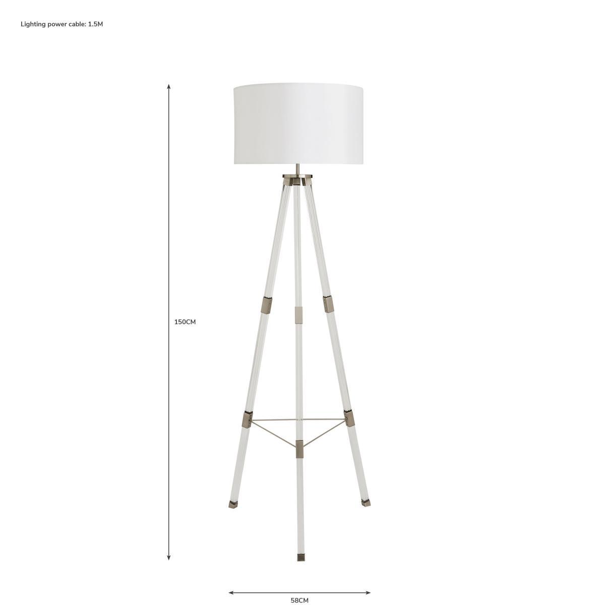 Hotel Finley Tripod Floor Lamp Silver – image 7