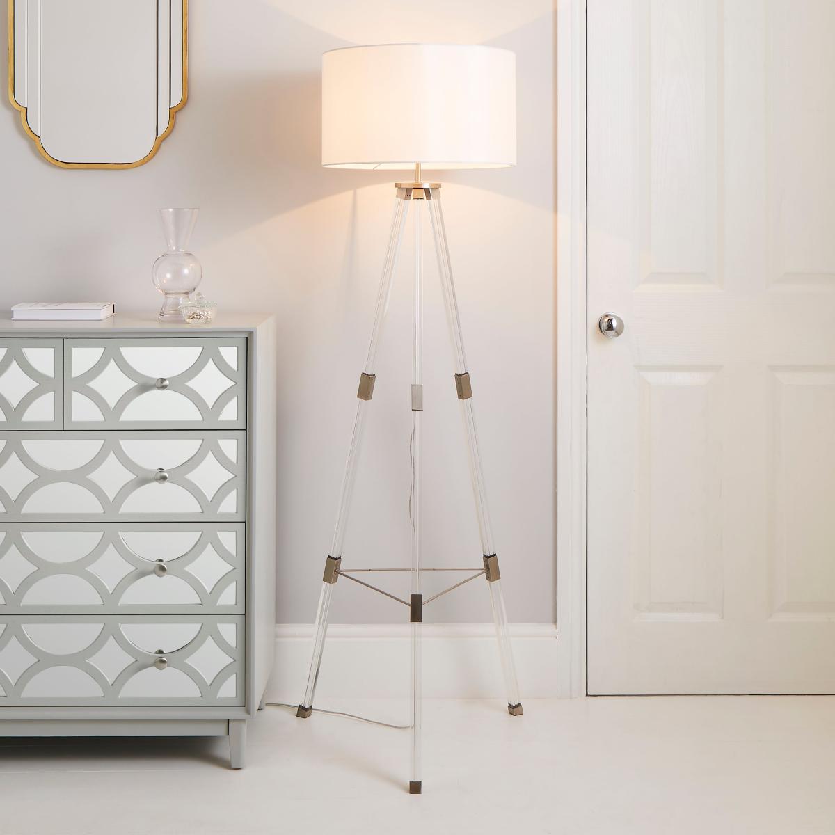 Hotel Finley Tripod Floor Lamp Silver – image 1