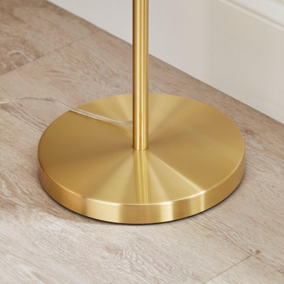 Leirah Ribbed 4 Light Floor Lamp Gold – image 3