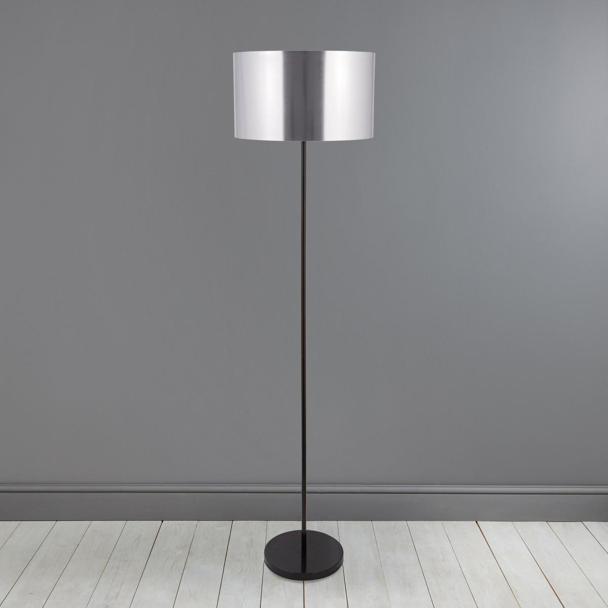 Volos Shiny Black Floor Lamp Silver – image 2