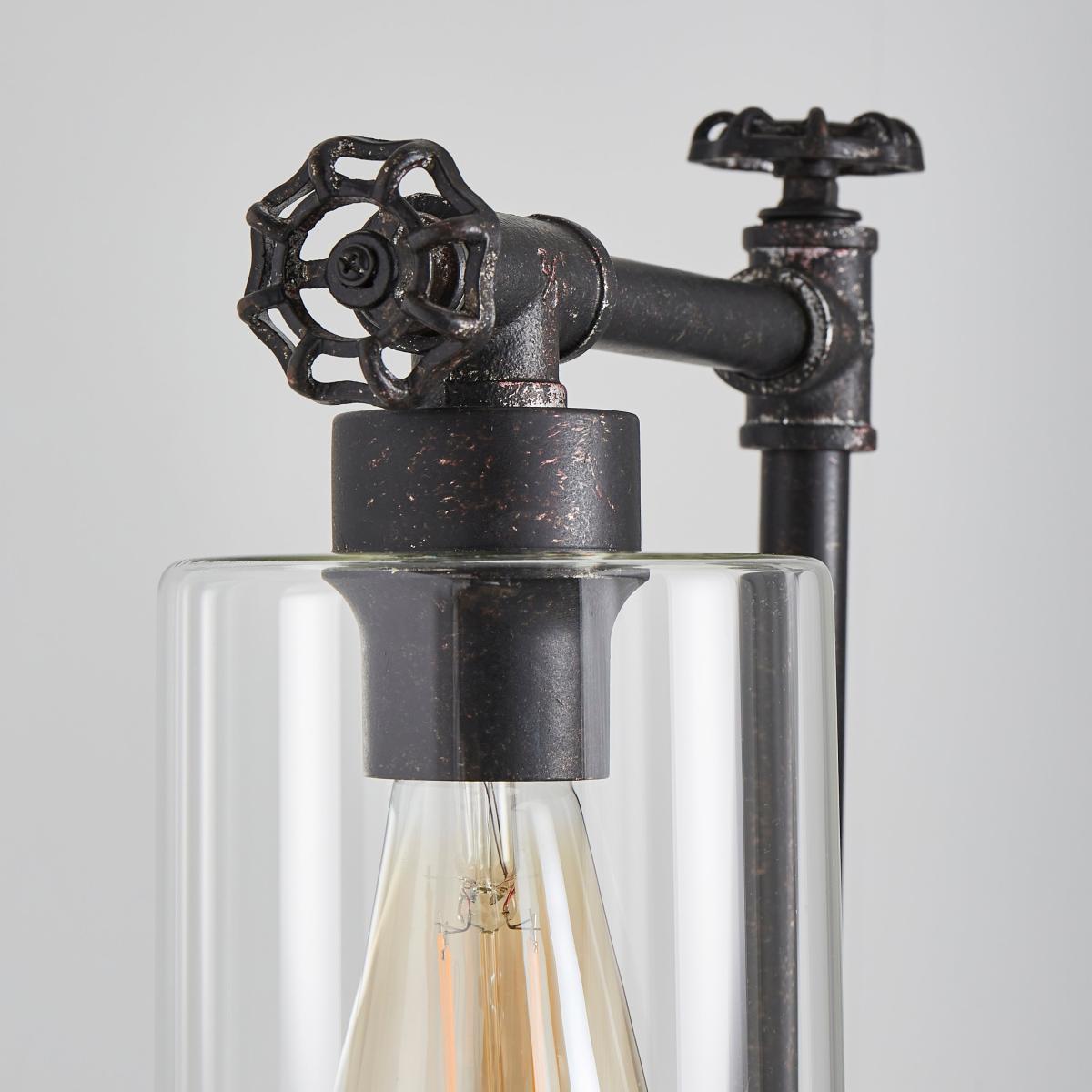 Bates 1 Light Industrial Floor Lamp Black – image 3