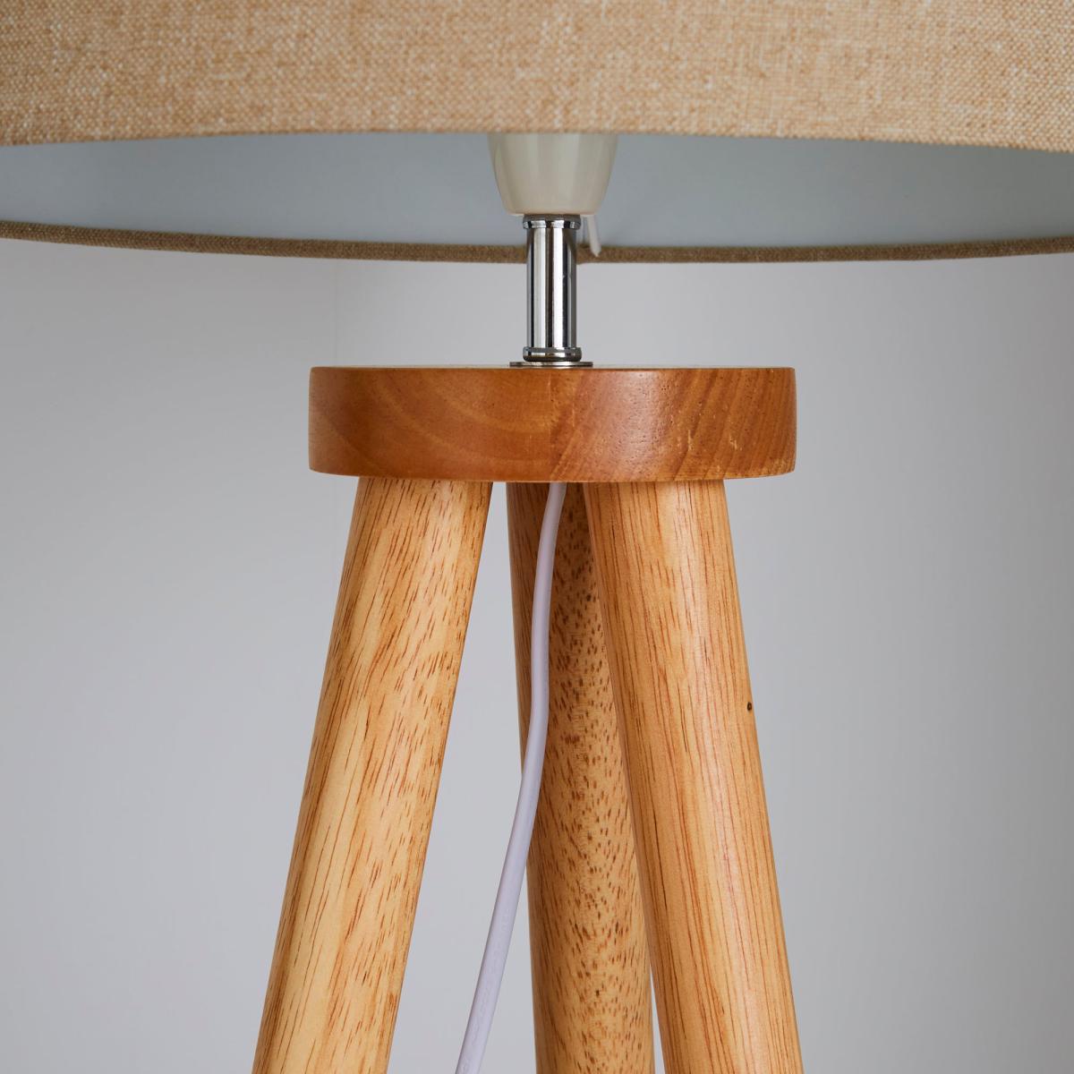 Jandia Wooden Tripod Natural Floor Lamp Natural – image 3