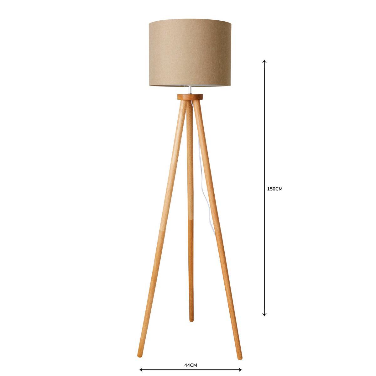 Jandia Wooden Tripod Natural Floor Lamp Natural – image 6