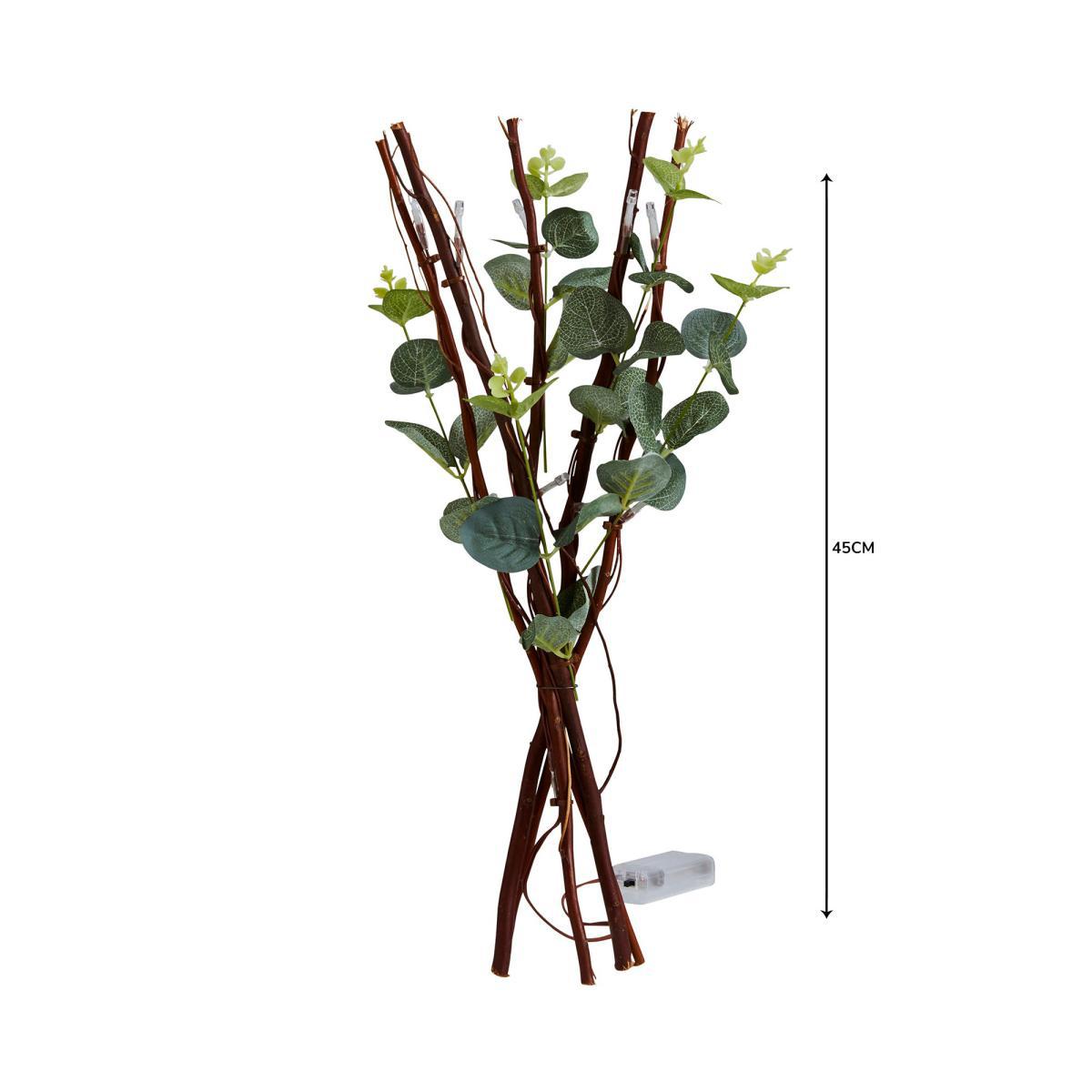 Green Eucalyptus Brown Mini Twig Lights Green – image 2